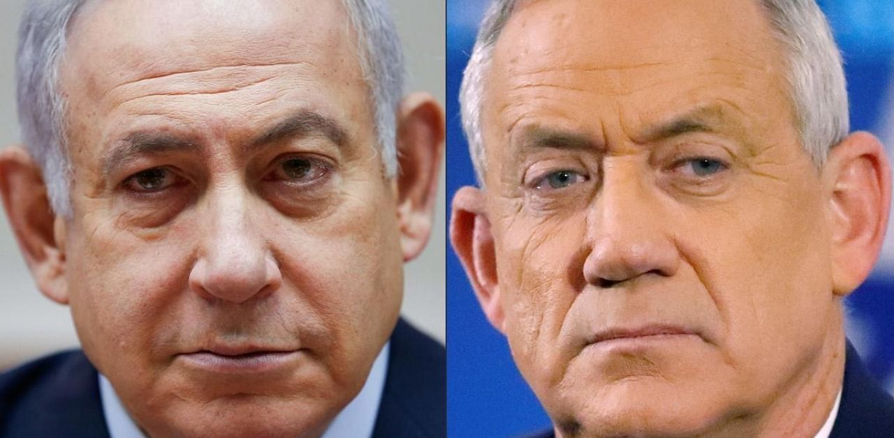 Netanyahu and Gantz have blamed each other for the crisis. Credit: AFP file photo.