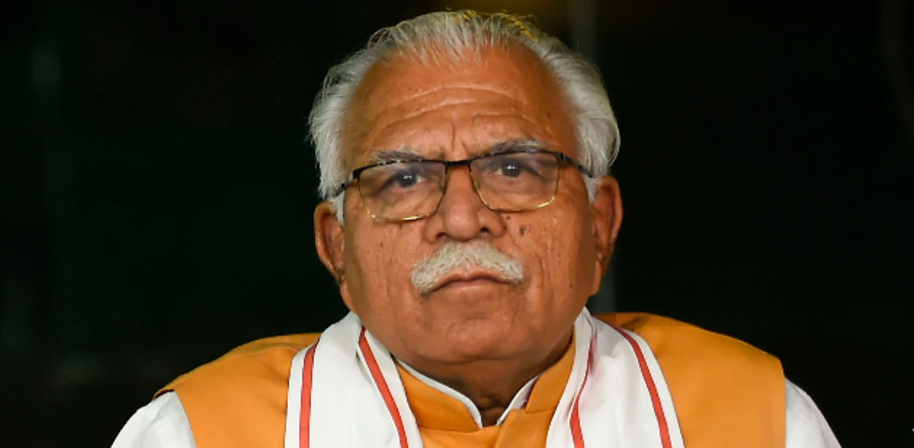 Haryana Chief Minister Manohar Lal Khattar. Credit: PTI file Photo