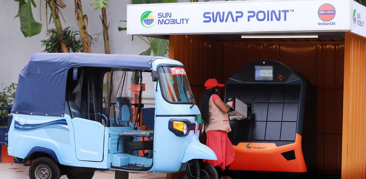 Swap Points are now available at IOC outlets in Indiranagar, Jayanagar, Koramangala and HSR  Layout. Credit: DH Photo