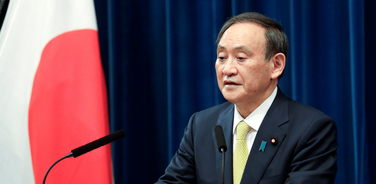 Prime Minister Yoshihide Suga made a pledge in October to eliminate carbon emissions on a net basis by mid-century. Credit: Reuters