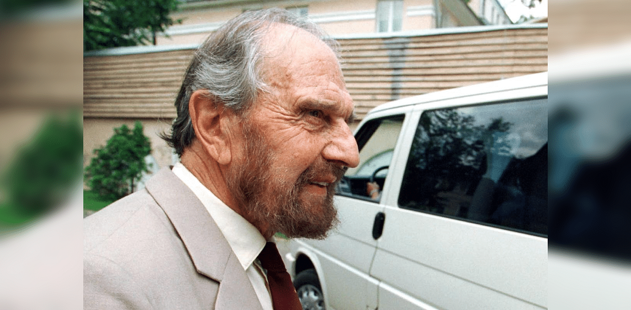  This file picture taken on June 28, 2001, shows George Blake, a former MI6 officer who worked as a double agent for the Soviet Union, walking in Moscow. Credit: AFP Photo