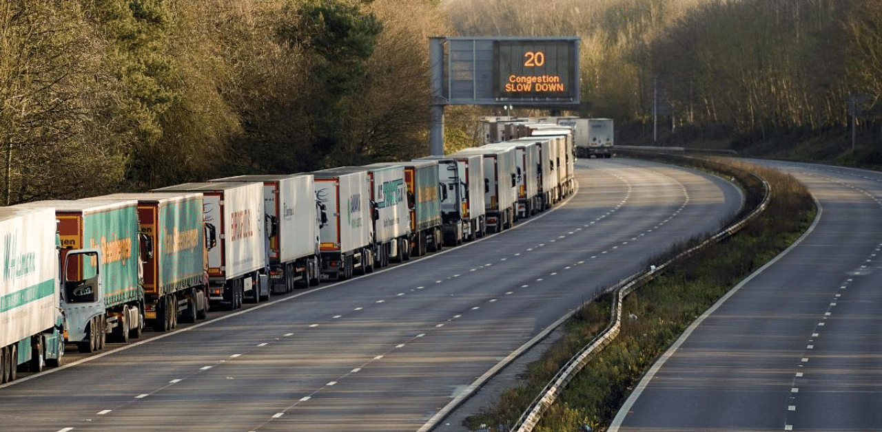 A truck driver with many years of experience under his belt, Bulgarian Dimitar Velinov, 74, says he is expecting long queues at the UK border from January 1. Credit: AFP Photo