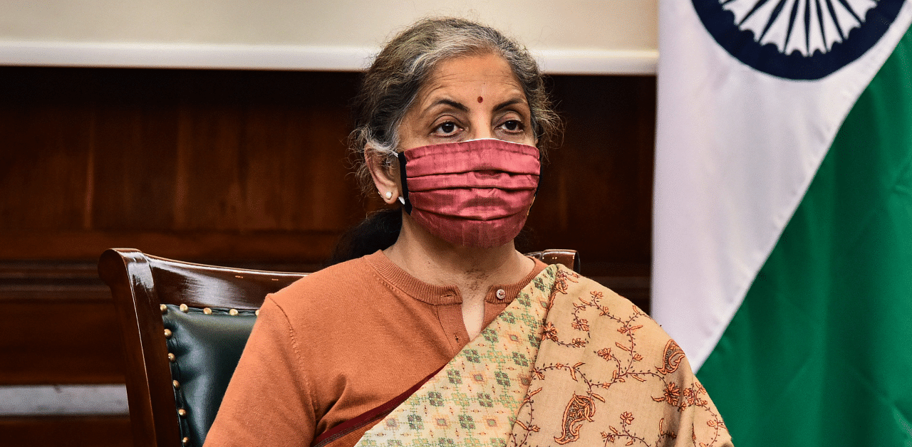 Union Finance Minister Nirmala Sitharaman during a pre-budget meeting with industrialists, at North Block in New Delhi on December 22. Credit: PTI