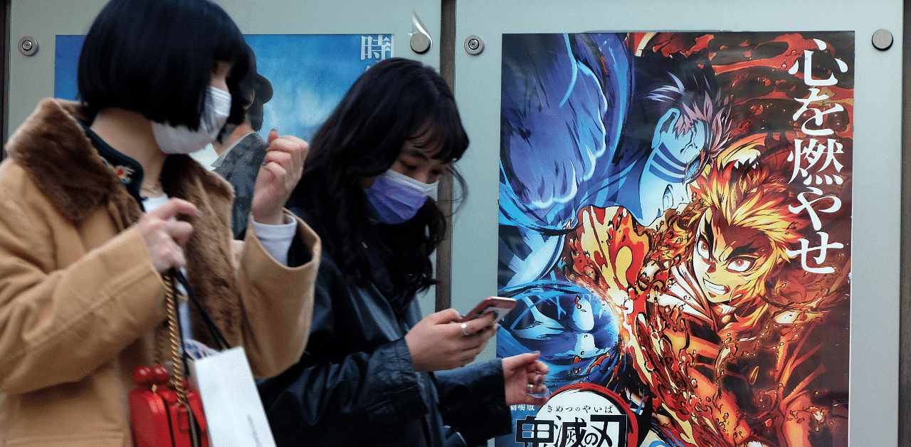 An anime epic in which a teenager hunts down and beheads demons has become the surprise sensation of Japanese cinema during the pandemic. Credit: AFP