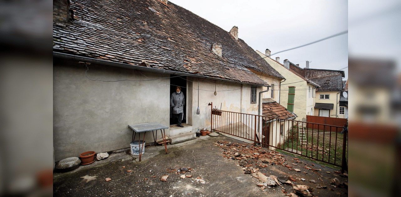 A damage home of Ankica Loncarevic is seen after a 5.2 magnitude earthquake in Petrinja, Croatia, December 28, 2020. Credit: Reuters Photo