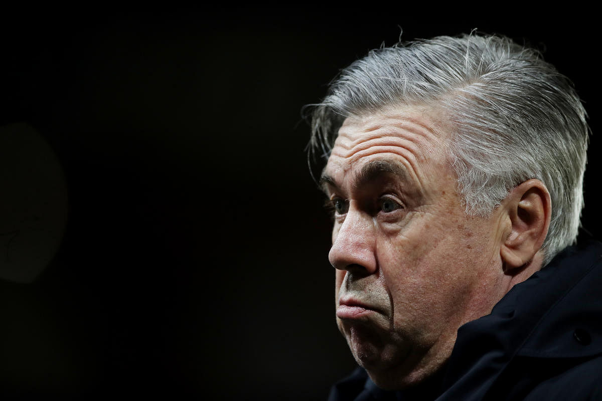 Everton manager Carlo Ancelotti. Credit: Reuters. 
