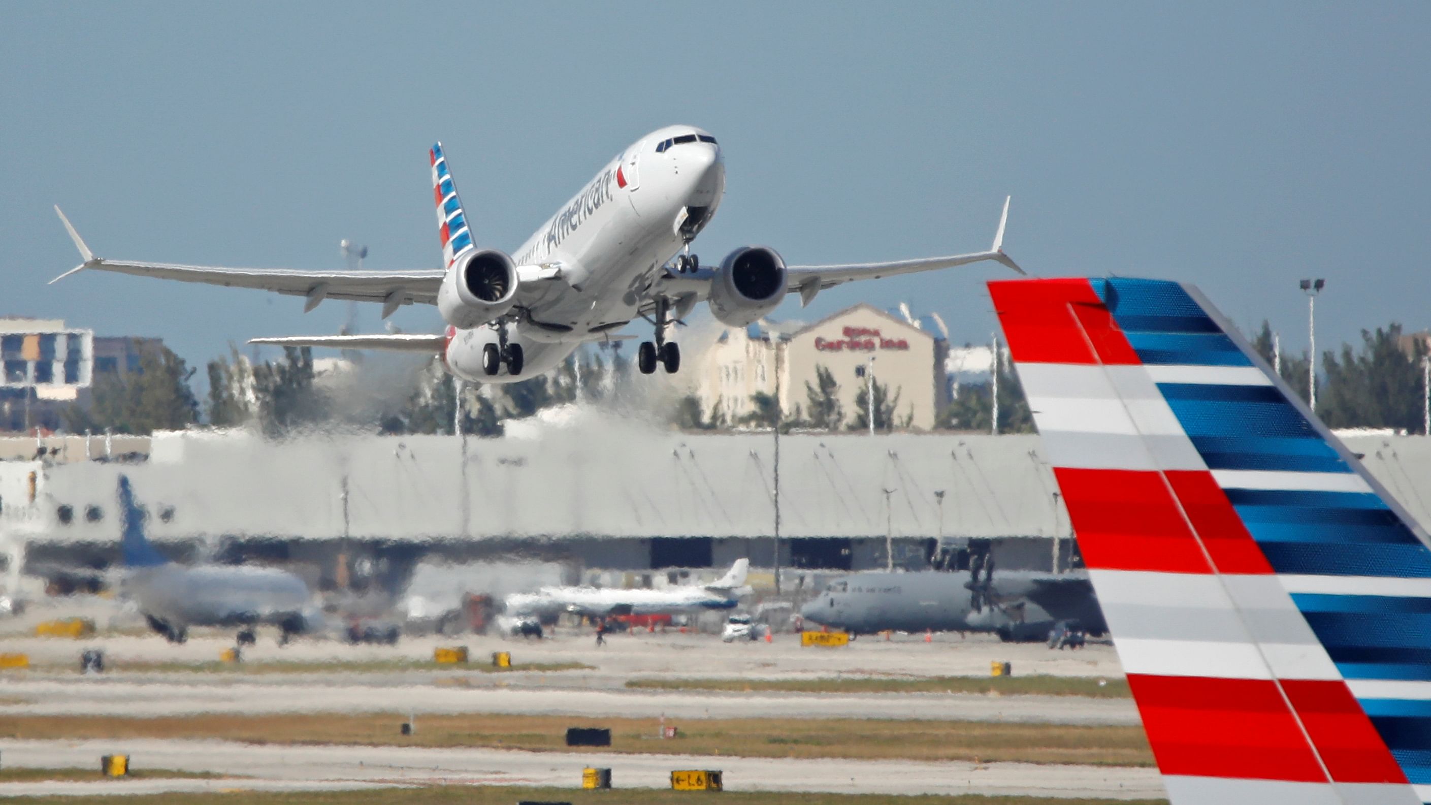 American Airlines flight 718, the first US Boeing 737 MAX. Credit: Reuters Photo