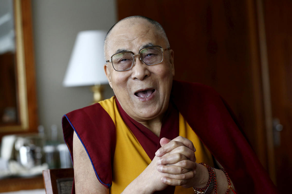 Tibetan spiritual leader the Dalai Lama talks with journalists in Geneva, Switzerland March 11, 2016. Credit: Reuters File Photo