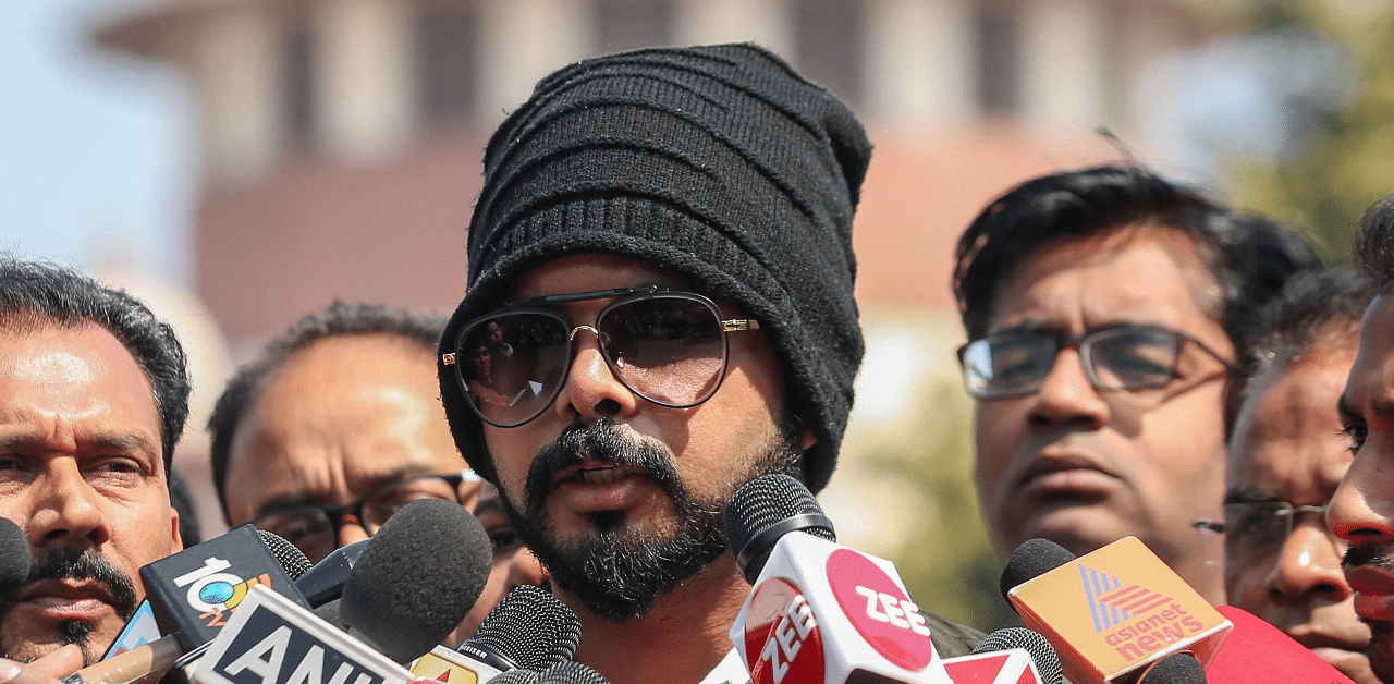 Former Indian international cricketer S Sreesanth. Credit: PTI