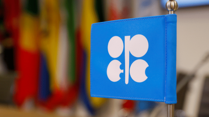 The logo of the Organization of the Petroleum Exporting Countries (OPEC) is seen inside their headquarters in Vienna. Credit: Reuters File Photo