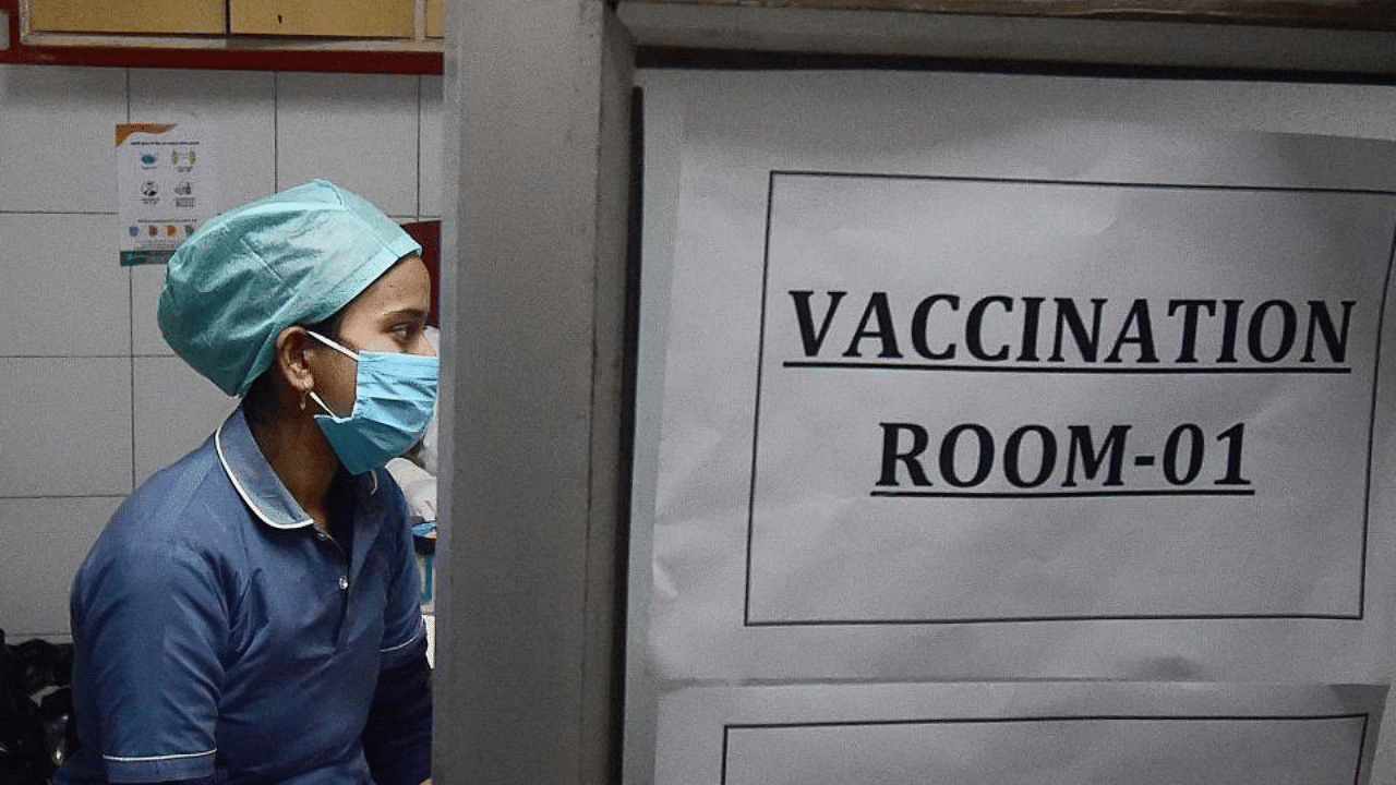 A volunteer is seen during a dry run or a mock drill for the Covid-19 coronavirus vaccine, at a private hospital in Allahabad on January 5, 2021. Credit: AFP Photo