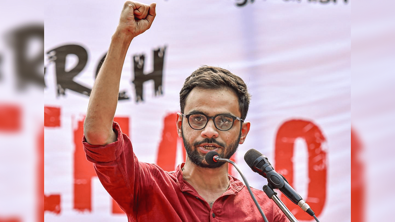 Former JNU student Umar Khalid. Credit: PTI Photo