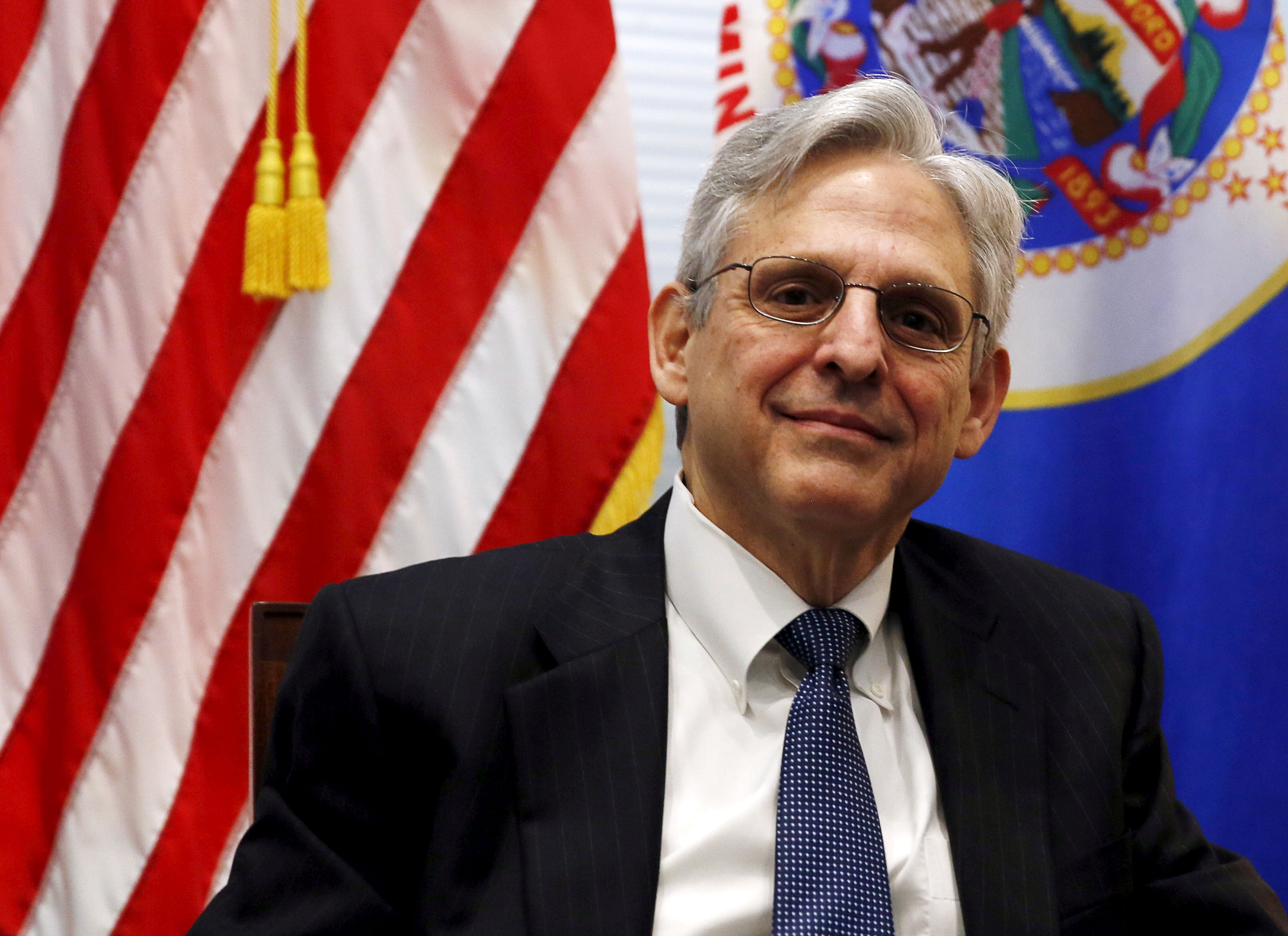 President Barack Obama's Supreme Court nominee Merrick Garland meets with Senator Al Franken (D-MN) (not pictured) on Capitol Hill in Washington March 30, 2016. Credit: REUTERS