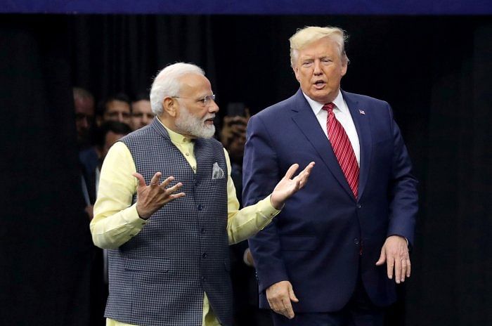 Narendra Modi and Donald Trump file photo. Credit: Reuters Photo