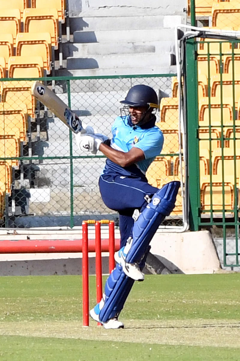 Young batsman KL Shrijith earned his maiden Karnataka call up after piling up runs consistently in the age-group tournaments. DH PHOTO/SK DINESH