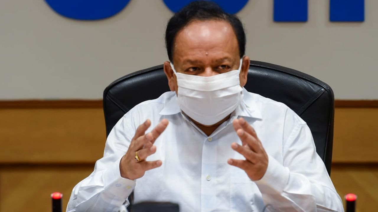 Harsh Vardhan and state health ministers discussed the modalities of conducting a dry run in 736 districts in 33 states on Friday. Credit: PTI file photo.