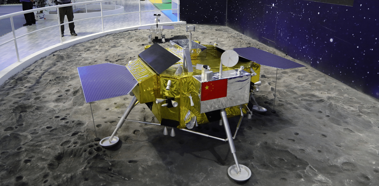 A model of the moon lander for China's Chang'e 4 lunar probe. Credit: Reuters