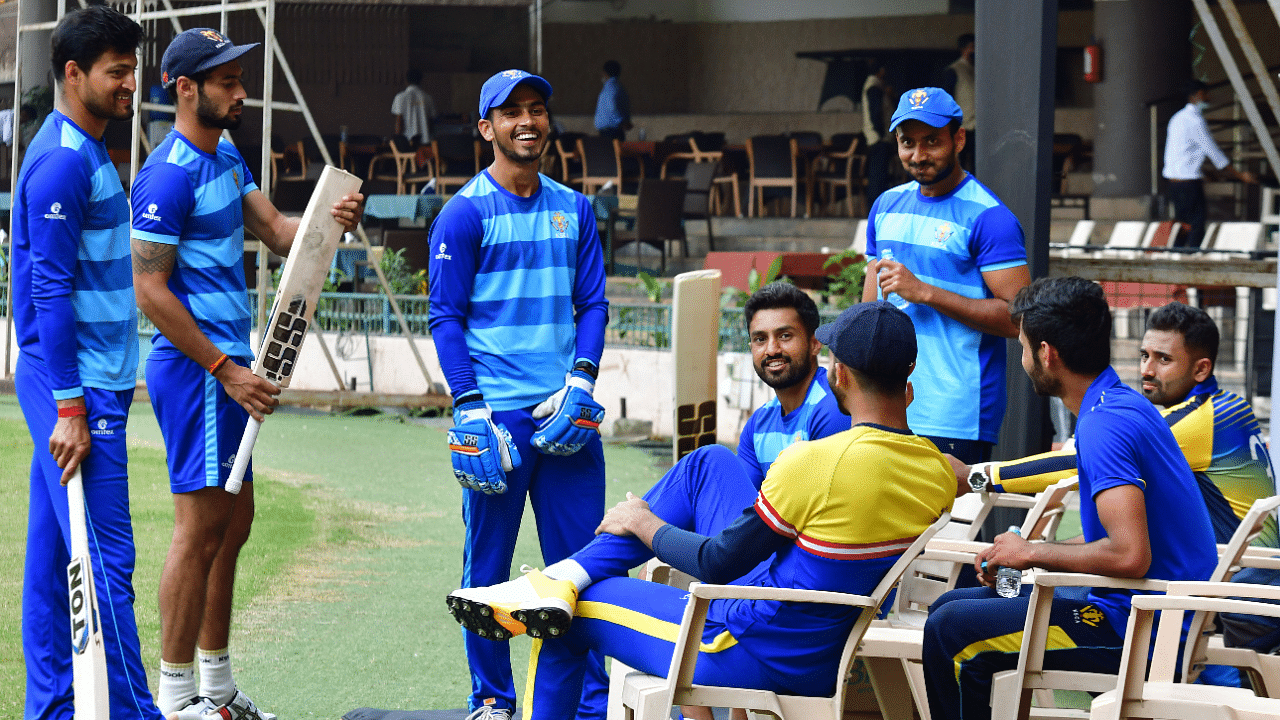 Karnataka cricket team players, who have been selected for the Syed Mushtaq Ali T20 tournament. Credit: DH Photo