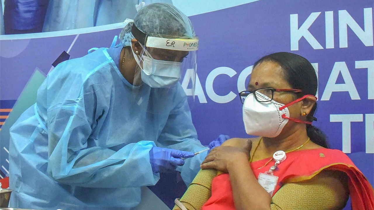 Covid-19 vaccination dry run in Kerala. Credit: PTI Photo