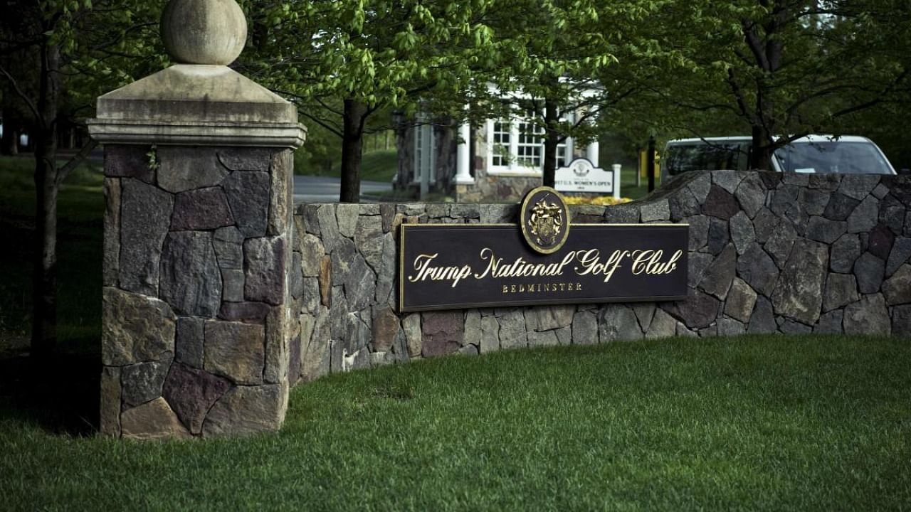 In this file photo taken on May 07, 2017 a view of the Trump National Golf Club while US President Donald Trump weekends at the facility in Bedminster. Credit: AFP.
