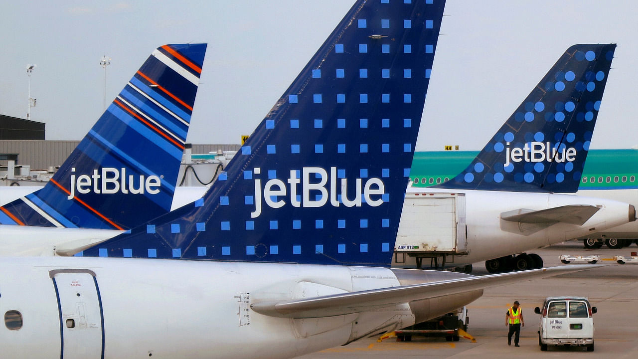JetBlue Airways aircrafts are pictured at departure gates at John F. Kennedy International Airport in New York. Credit: Reuters Photo