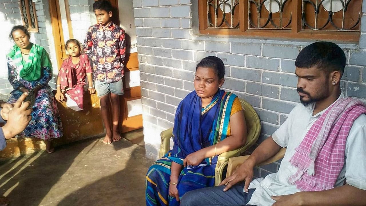 Grief-stricken Geeta Behare and Vishwanath Geeta Behare who lost their newborn baby, in the fire incident at Bhandara General Hospital in Bhandara district, Saturday, January 9, 2021. Credit: PTI Photo