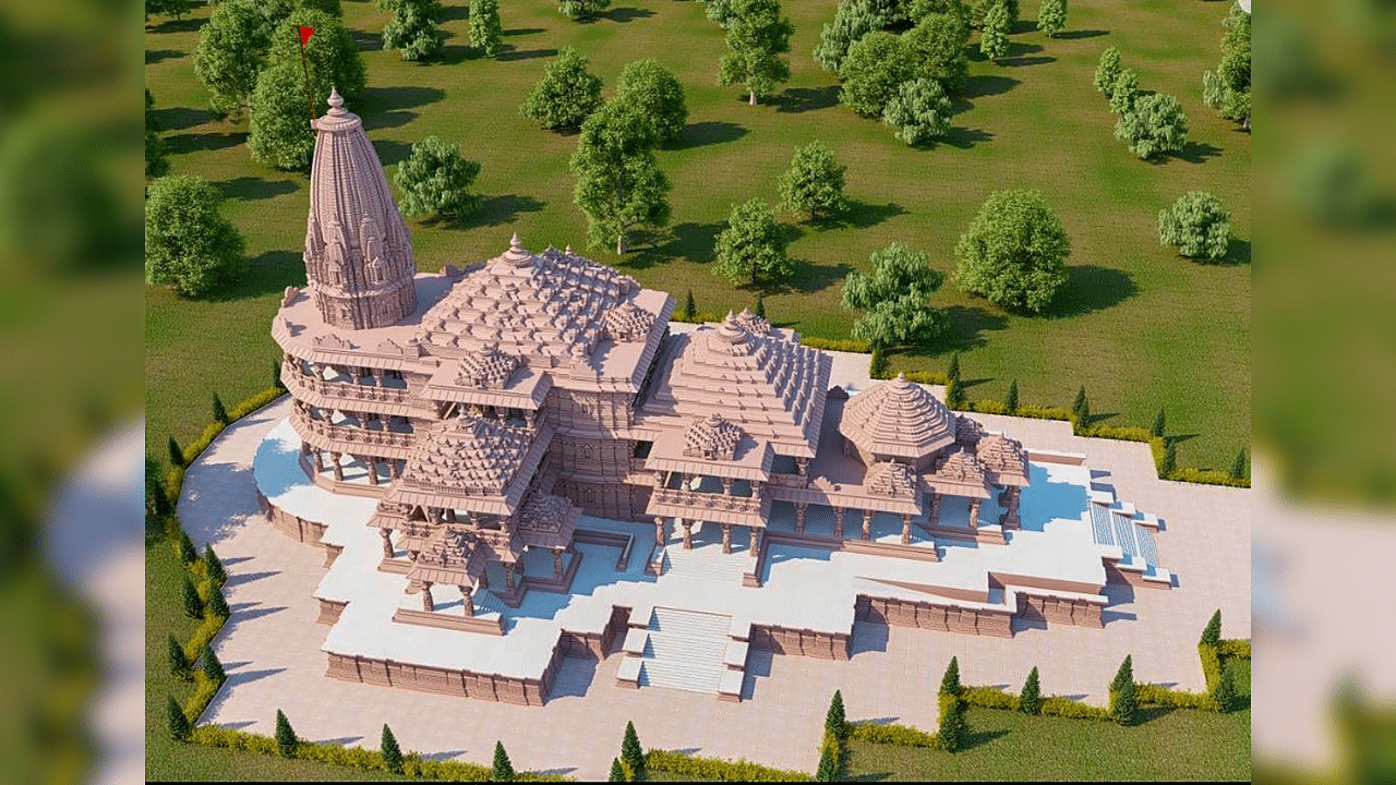 Proposed model of Ram Janmbhoomi Mandir in Ayodhya. Credit: Twitter (@ShriRamTeerth)