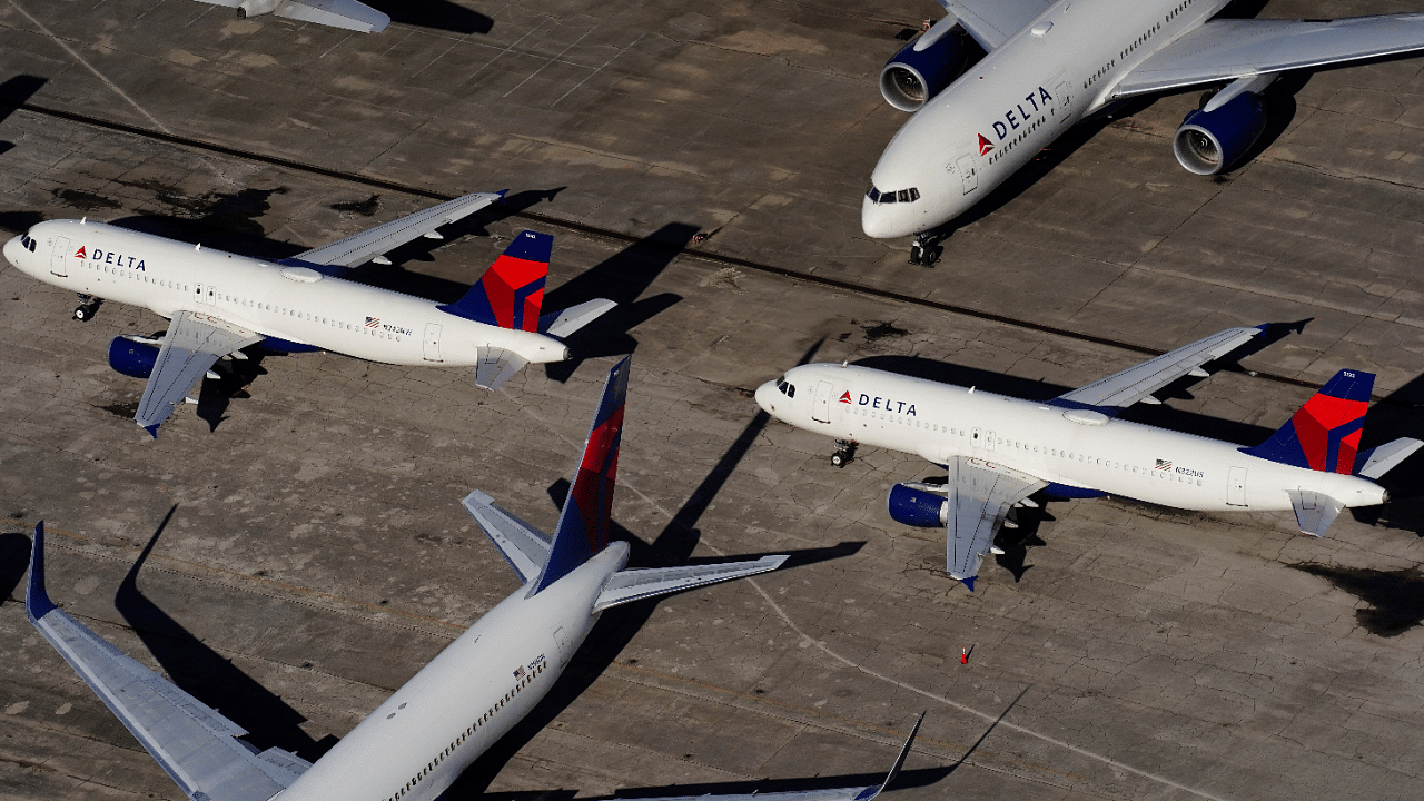 Delta Air Lines passenger planes. Credit: Reuters File Photo
