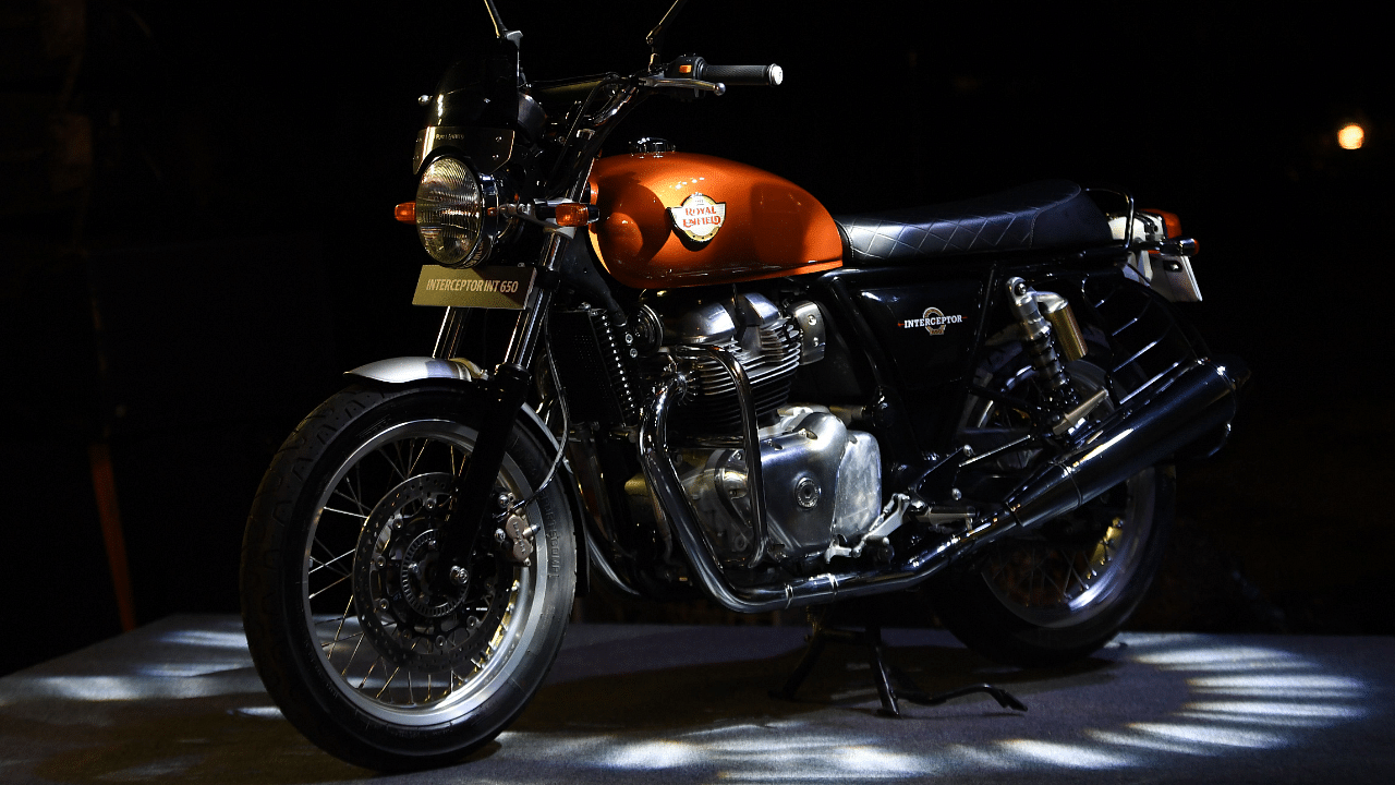 Riyal Enfield Interceptor 650CC. Credit: AFP File Photo