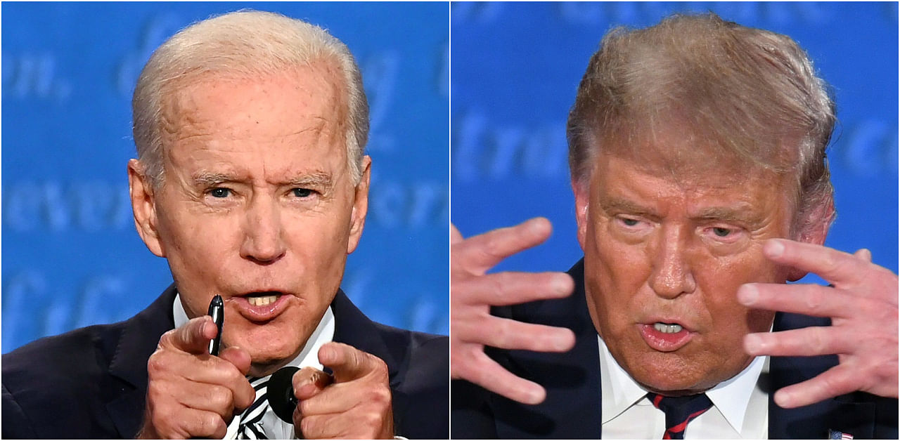 US President-elect Joe Biden (L) and US President Donald Trump. Credit: AFP Photos