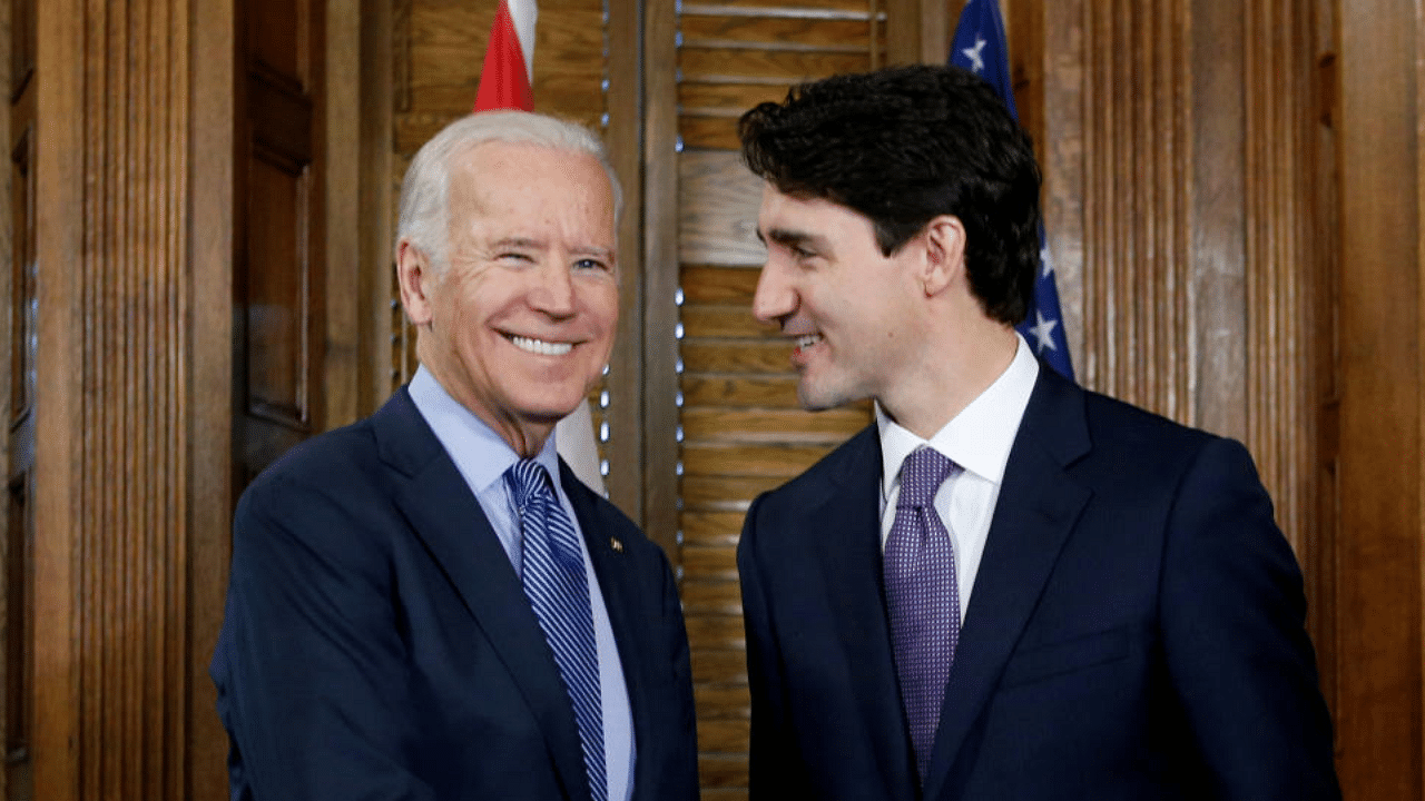  U.S. president-elect Joe Biden and Canadian Prime Minister Justin Trudeau. Credit: Reuters File Photo