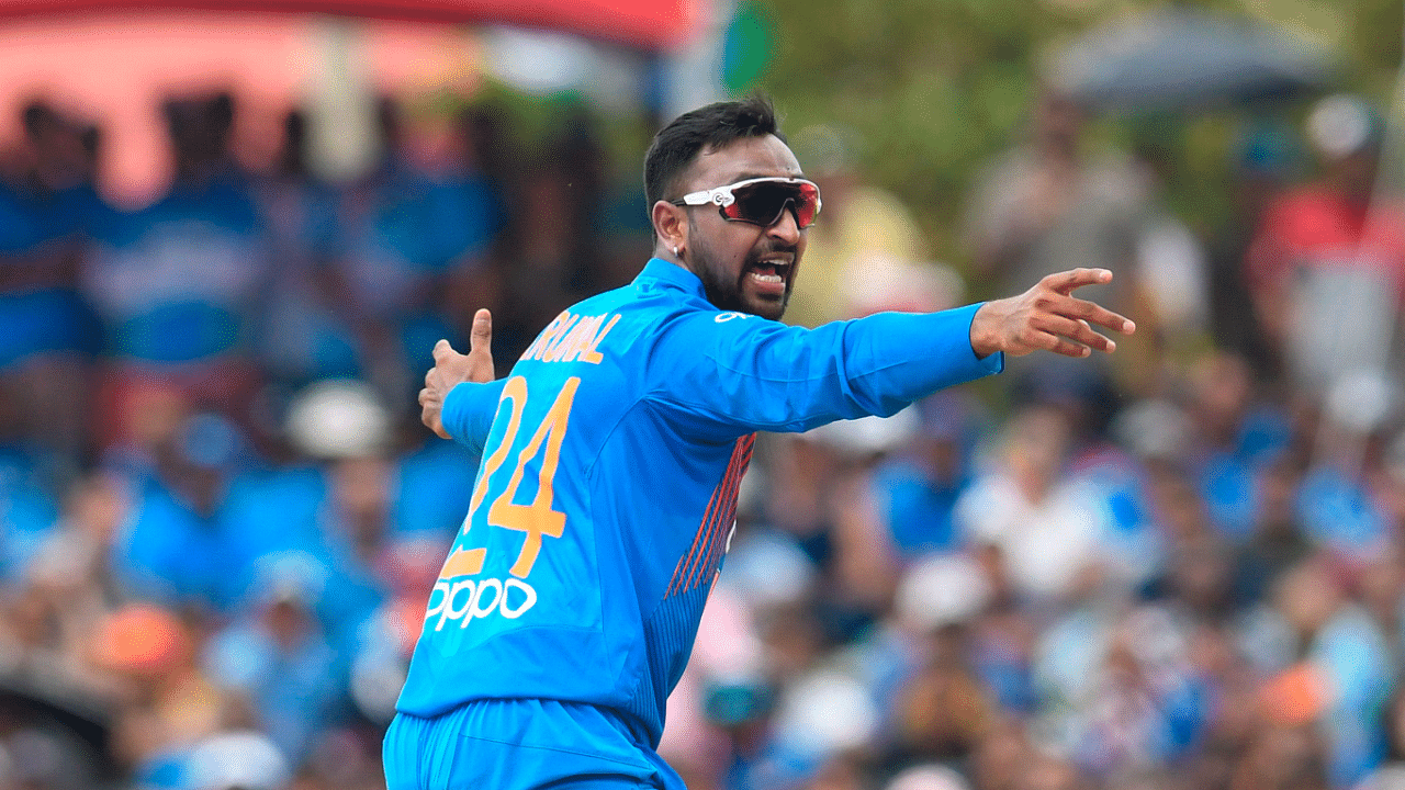 India international Krunal Pandya. Credit: AFP File Photo