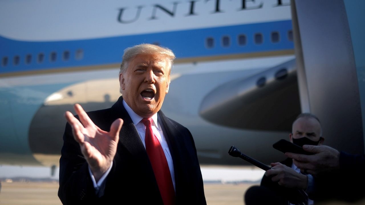 US President Trump departs Washington on travel to Texas. Credit: Reuters Photo