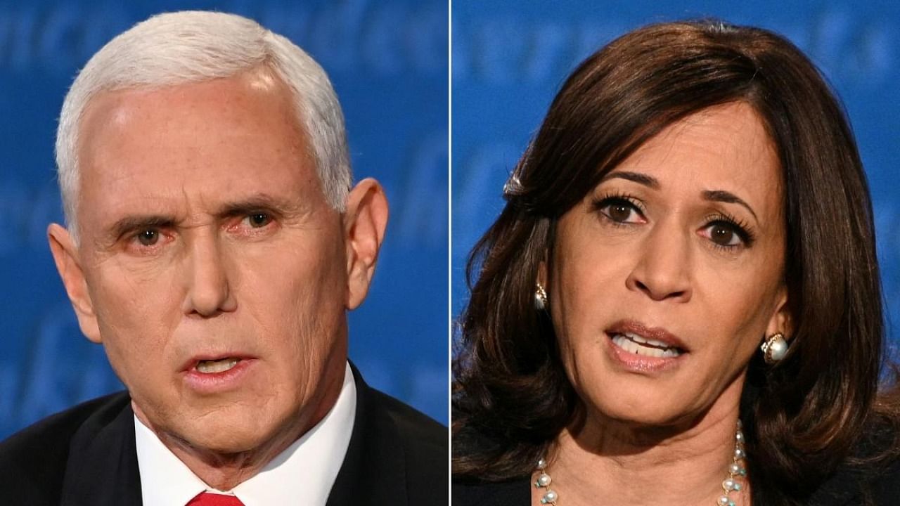 Friday's call was the first time Pence, 61, and Harris, 56, had an one-to-one conversation since their vice presidential debate in October last year. Credit: AFP.