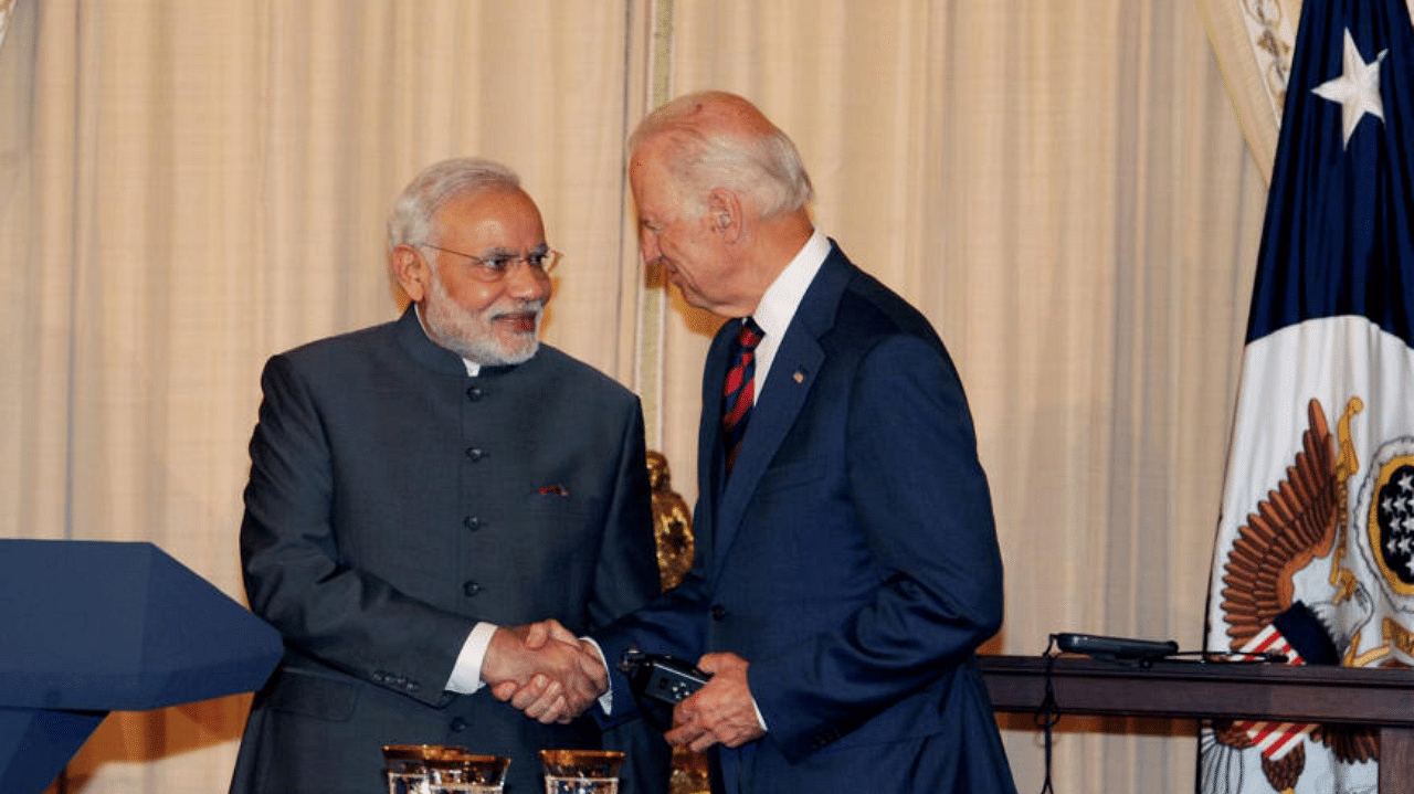 India's Prime Minister Narendra Modi and US President-elect Joe Biden. Credit: PTI Photo