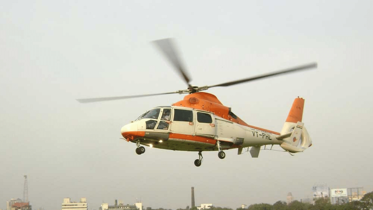A Pawan Hans helicopter. Credit: DH Photo
