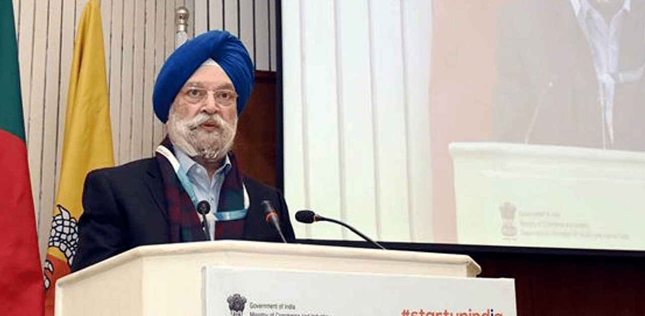 Minister of State for Commerce and Industry Hardeep Singh Puri. Credit: PTI Photo