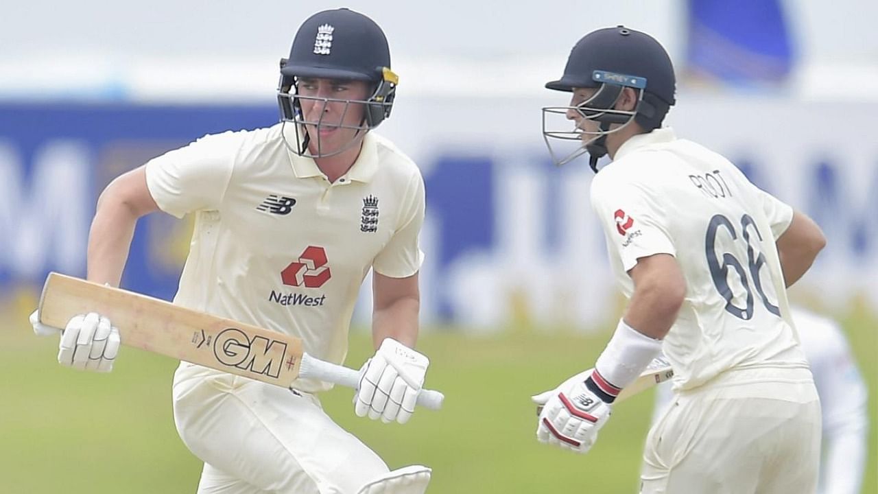 Bairstow and Lawrence (left) steadied the innings and scored the required 36 runs in less than 10 overs on the final day. Credit: PTI/handout.