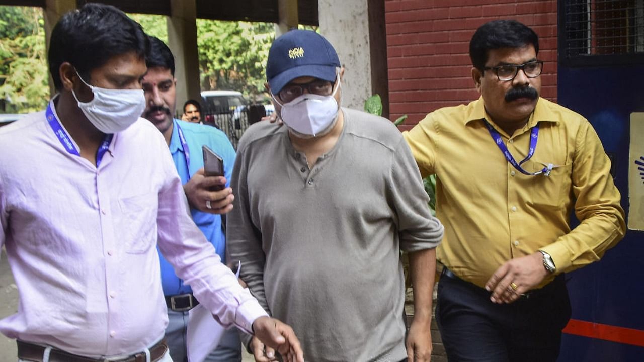 Partho Dasgupta, former CEO of BARC India, produced at Killa Court in connection with Television Rating Points (TRP) scam, in Mumbai. Credit: PTI file photo.