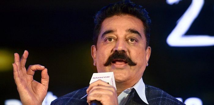 Makkal Needhi Maiam (MNM) president Kamal Haasan. Credit: PTI Photo