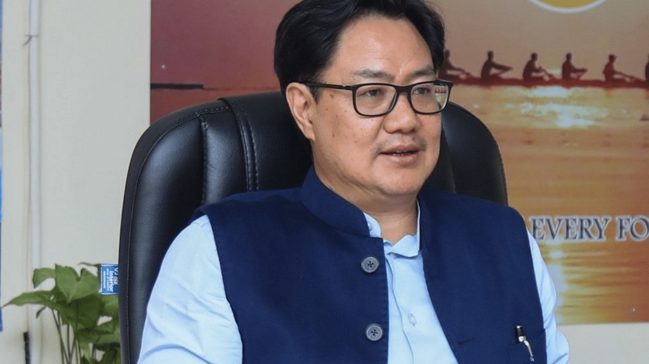 Union Sports Minister Kiren Rijiju. Credit: Twitter/@RijijuOffice