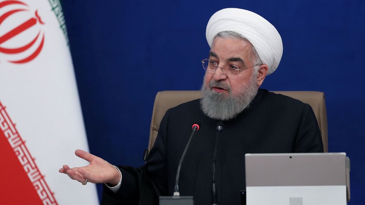 A handout picture provided by the Iranian presidency on January 20, 2021, shows Iranian President Hassan Rouhani. Credit: AFP Photo
