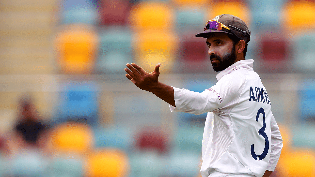 Ajinkya Rahane gives instructions to the fielders on day four of the fourth cricket Test match between Australia and India at The Gabba in Brisbane. Credit: AFP File Photo.
