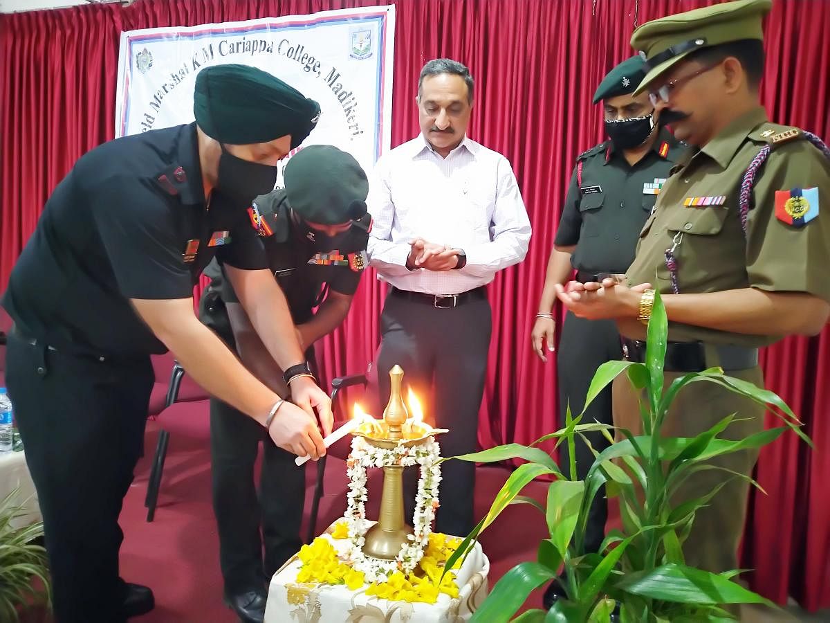 19th Karnataka Battalion Commanding Officer Col Chethan Dhiman inaugurated a five-day annual training camp at Field Marshal K M Cariappa College in Madikeri.