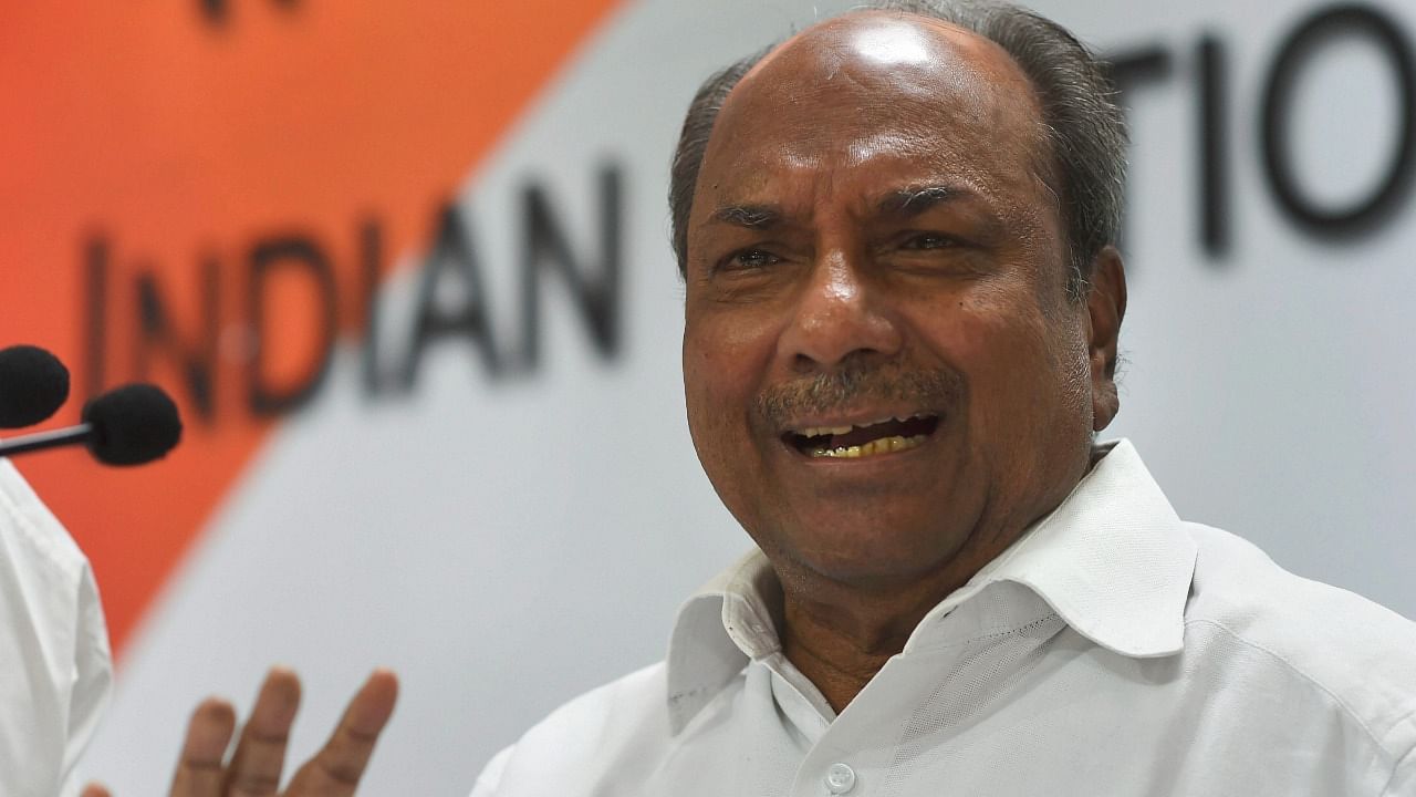 Former Defence Minister A K Antony. Credit: PTI Photo
