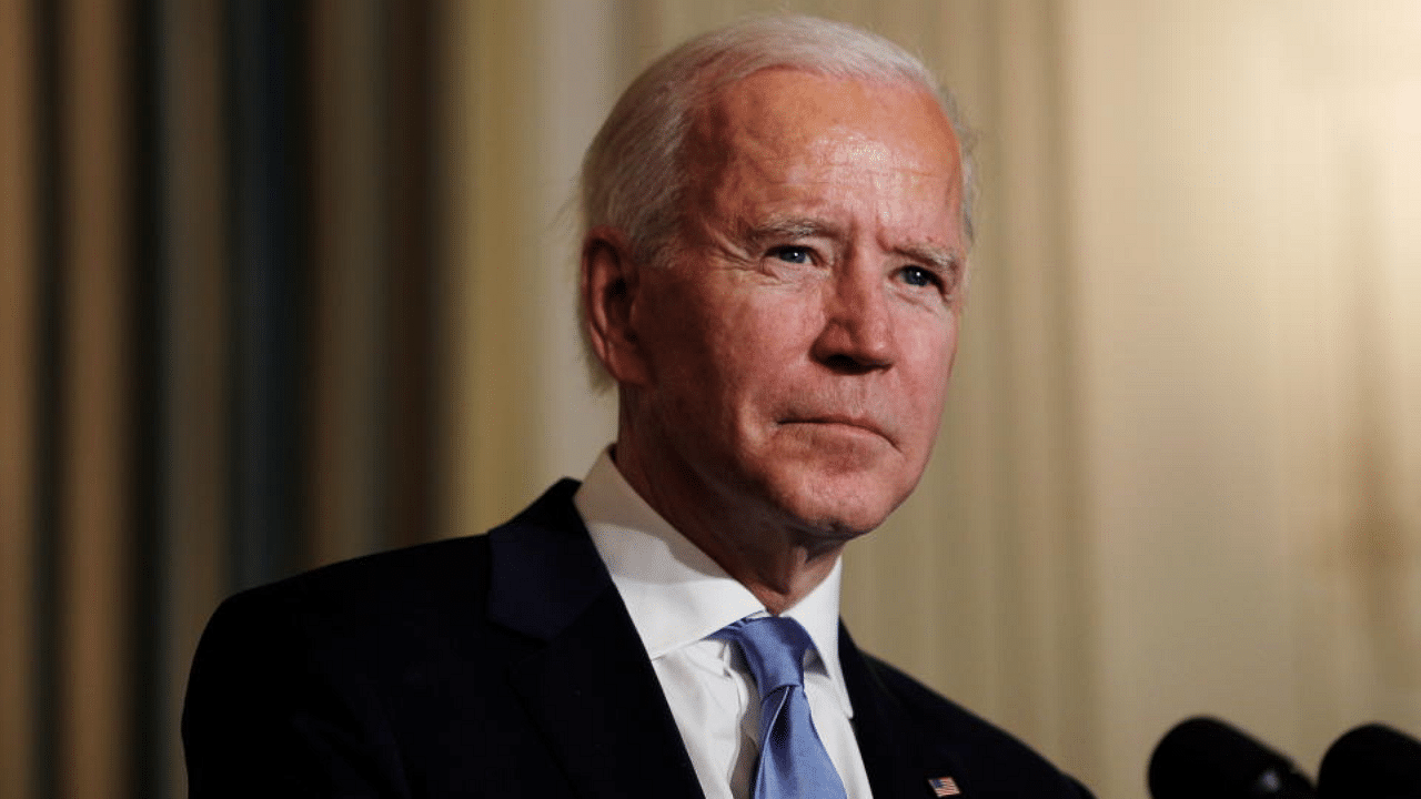 U.S. President Joe Biden swears in presidential appointees in a virtual ceremony in the State Dining Room of the White House in Washington, after Biden's inauguration as the 46th President of the United States, U.S., January 20, 2021. Credit: Reuters Photo