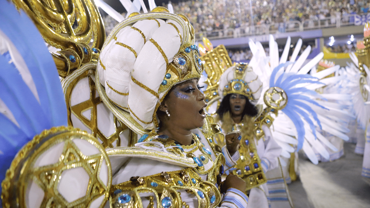 Beija-Flor samba school members perform during the second night of the Carnival parade at the Sambadrome in Rio de Janeiro, Brazil. Credit: Reuters File Photo