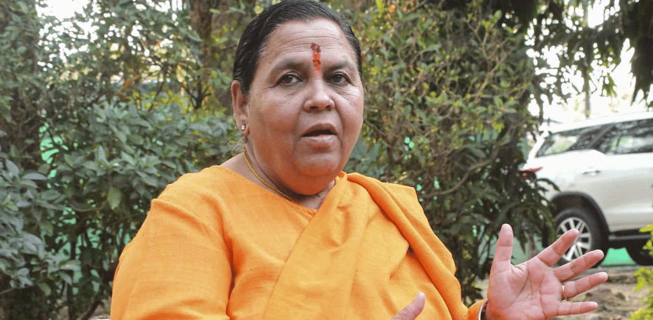 Senior BJP leader Uma Bharti. Credit: PTI Photo