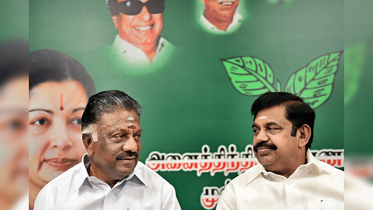 Tamil Nadu Chief Minister Edappadi K Palaniswami and his deputy O Panneerselvam. Credit: PTI File Photo
