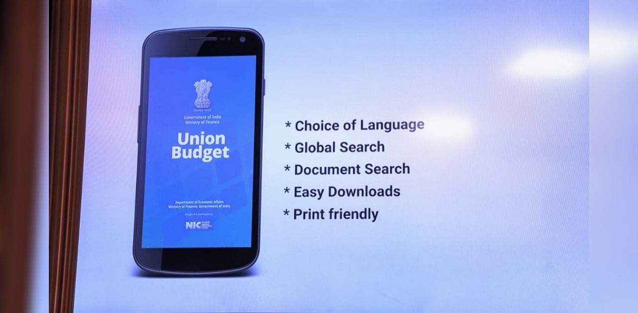 Union Budget 2021 mobile app launched. Credit: Ministry of Finance/Twitter